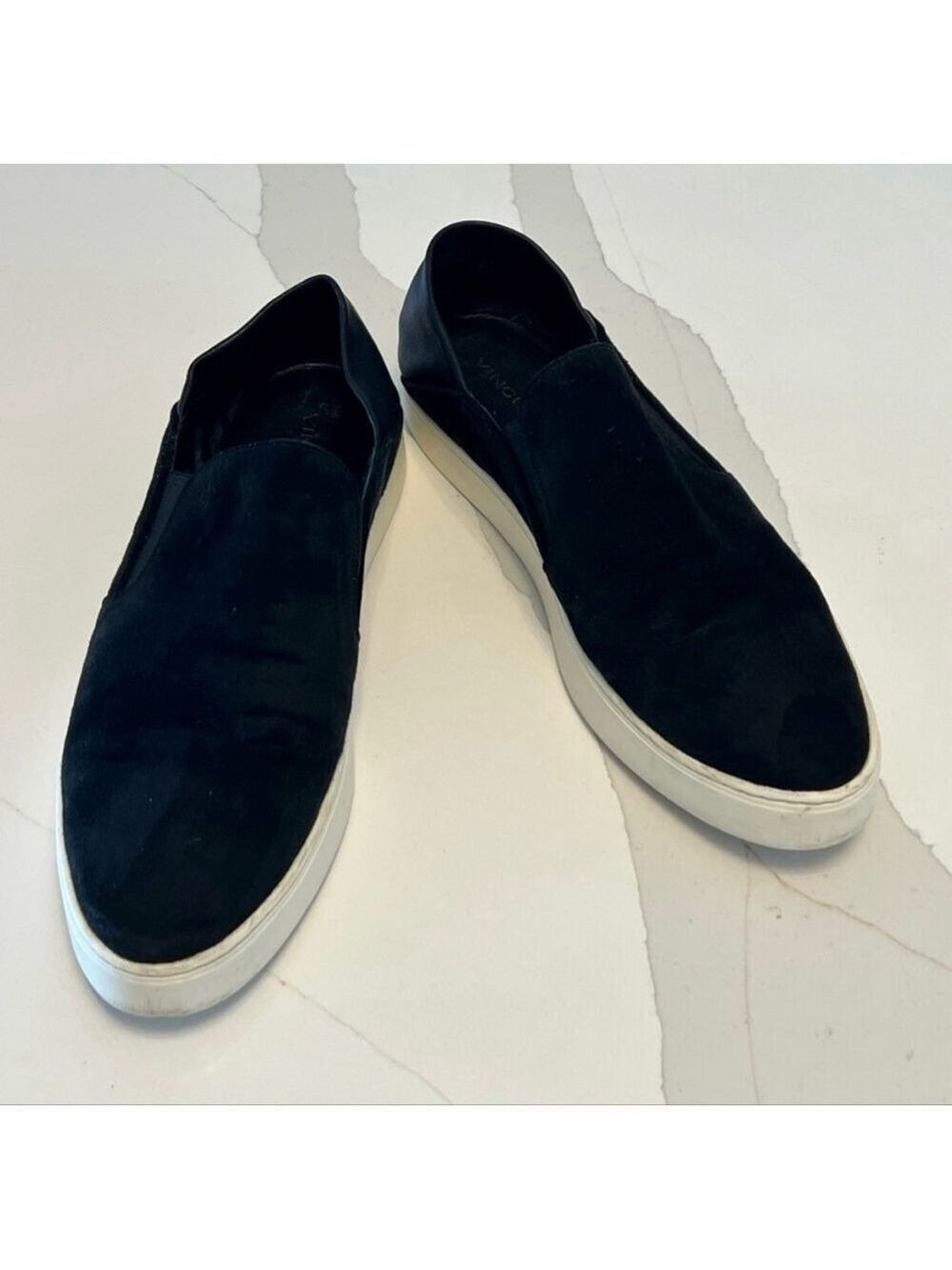 Vince Black Suede 2-in-1 Loafer Mule Sneakers Slip On Shoes Size 10